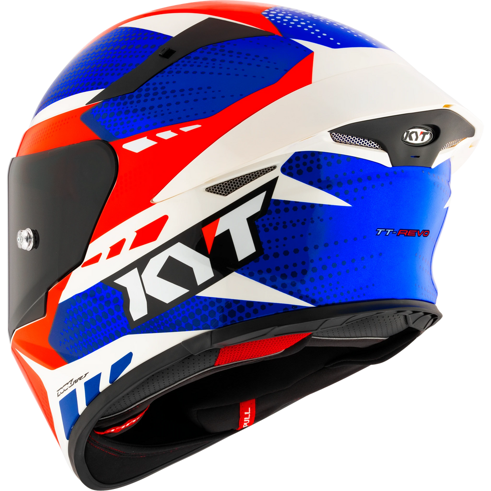 KYT TT Revo Gear Helmet - Blue/Red