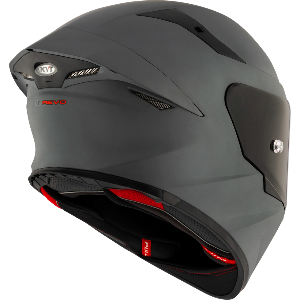 KYT TT Revo Solid Helmet - Grey