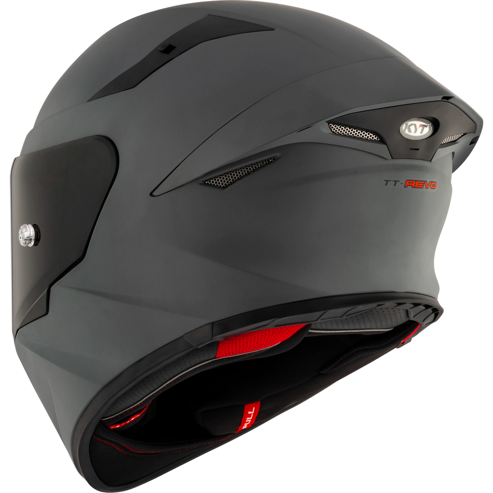 KYT TT Revo Solid Helmet - Grey