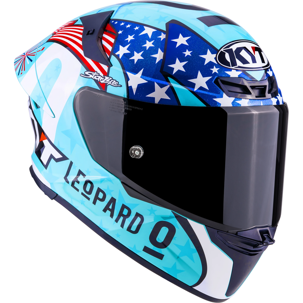 KYT TT Revo Leopard Americas Replica Helmet - Leopard Americas Replica