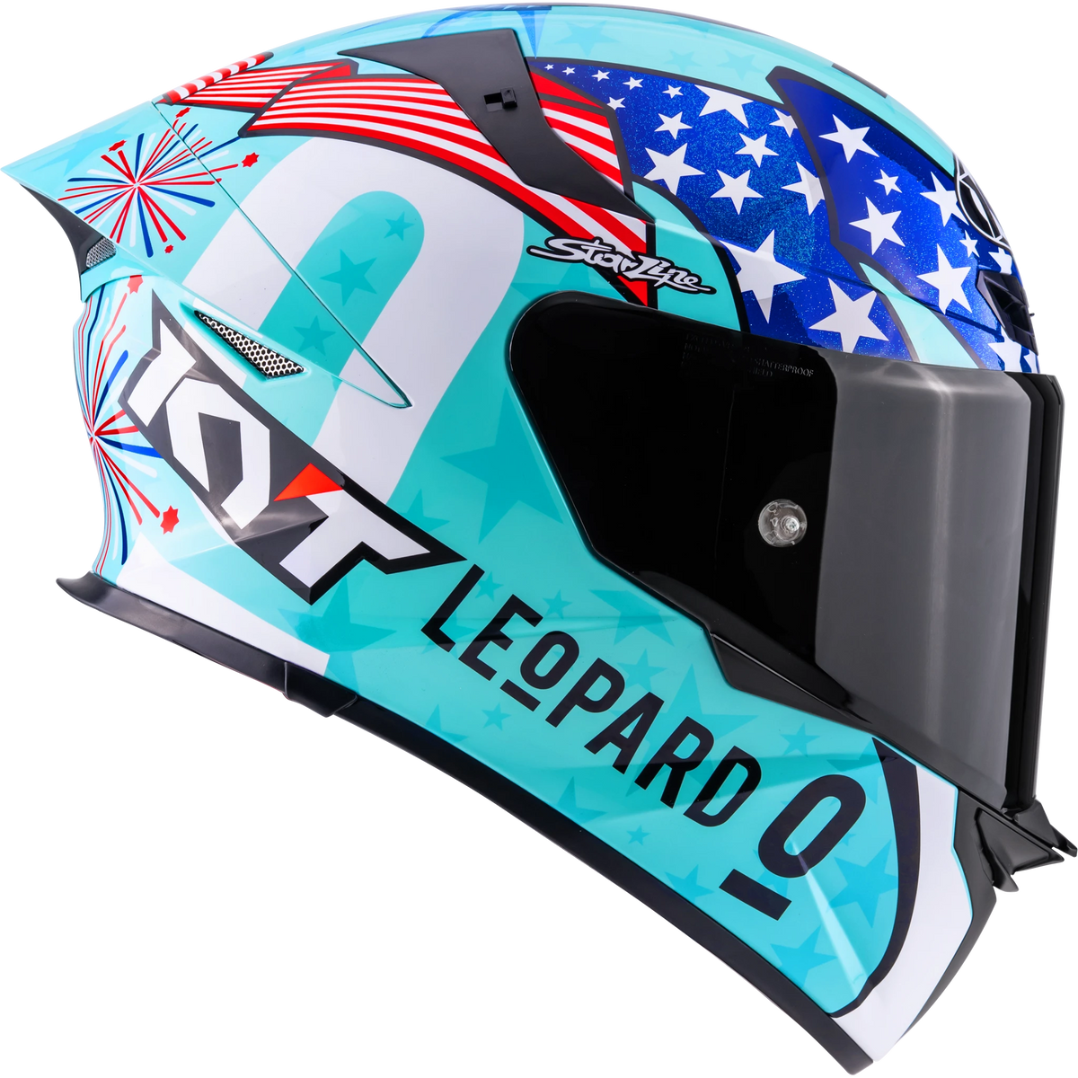 KYT TT Revo Leopard Americas Replica Helmet - Leopard Americas Replica