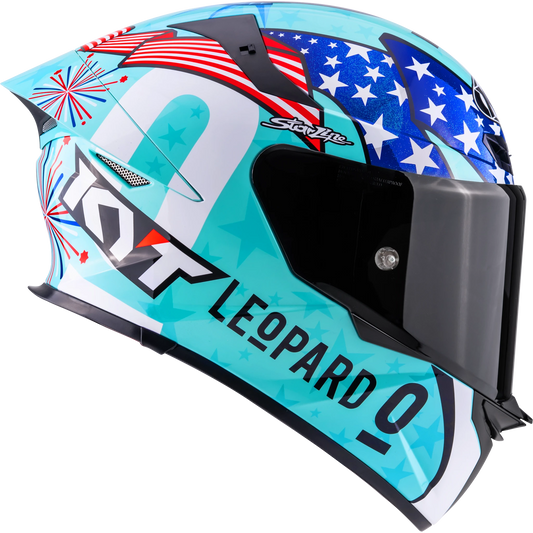 KYT TT Revo Leopard Americas Replica Helmet - Leopard Americas Replica