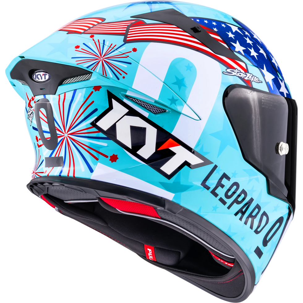 KYT TT Revo Leopard Americas Replica Helmet - Leopard Americas Replica