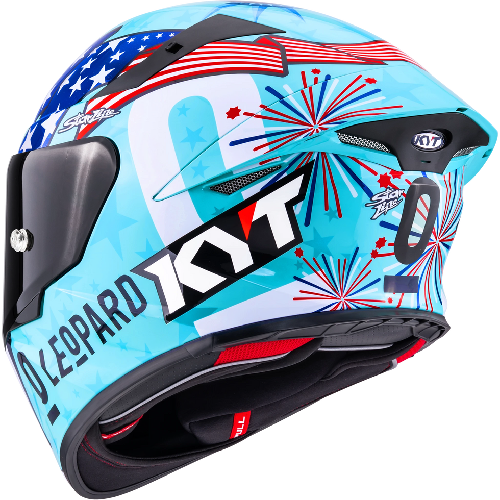 KYT TT Revo Leopard Americas Replica Helmet - Leopard Americas Replica