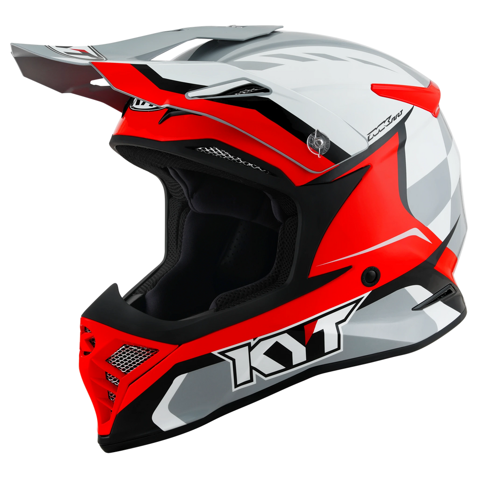 KYT Skyhawk Glowing Helmet - White/Red