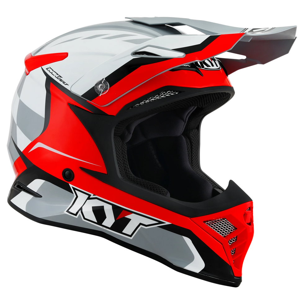 KYT Skyhawk Glowing Helmet - White/Red