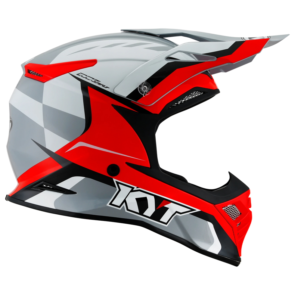 KYT Skyhawk Glowing Helmet - White/Red