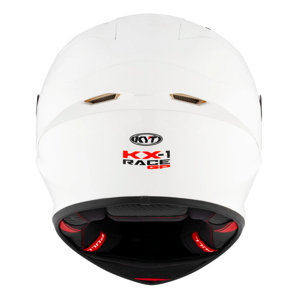 KYT KX-1 Race Solid Helmet - Plain White