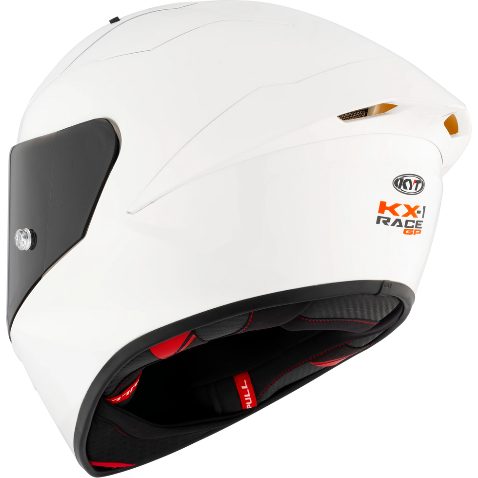 KYT KX-1 Race Solid Helmet - Plain White