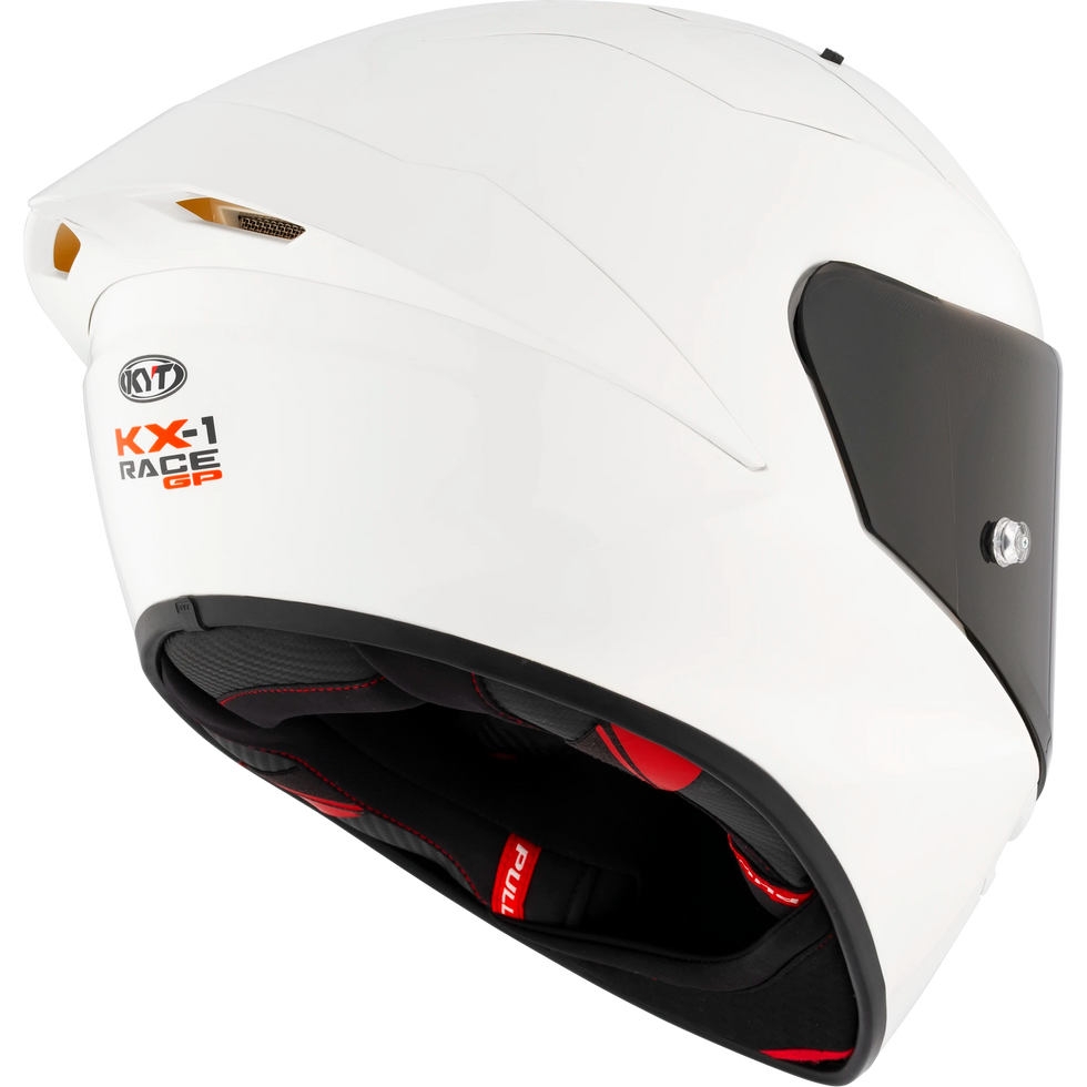 KYT KX-1 Race Solid Helmet - Plain White