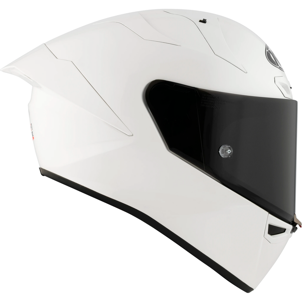 KYT KX-1 Race Solid Helmet - Plain Gloss White