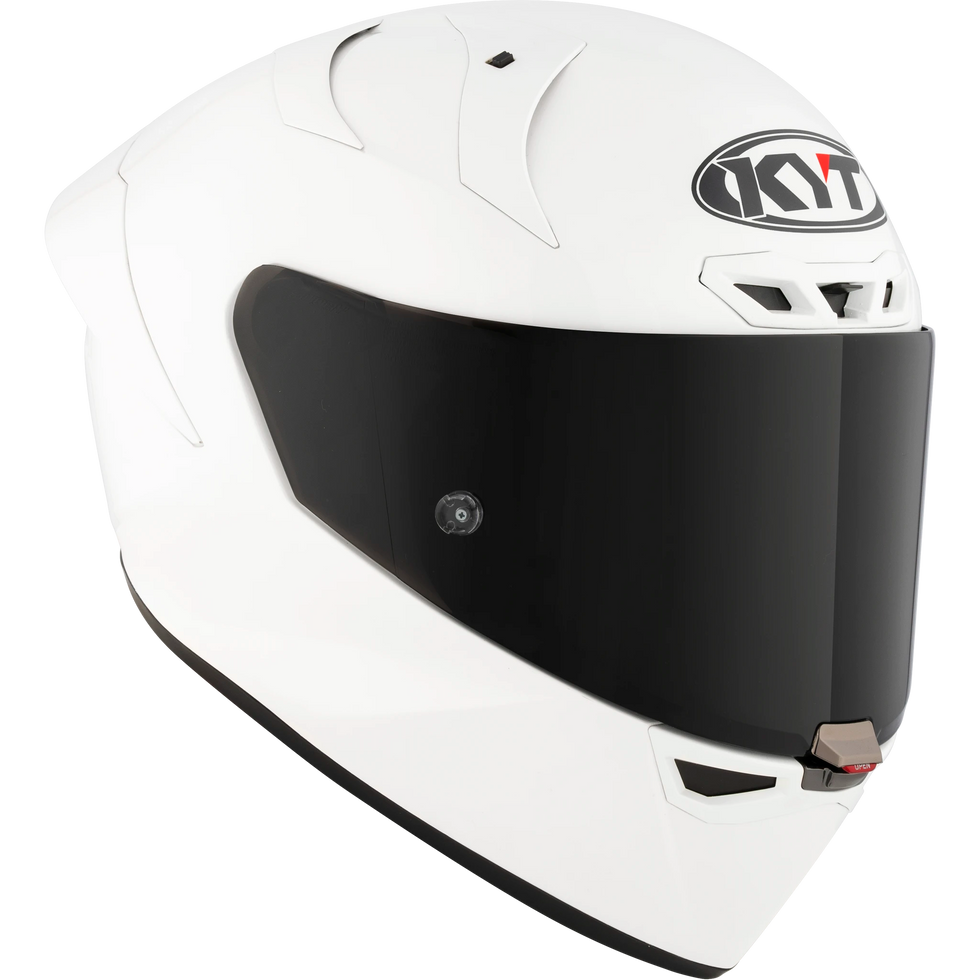 KYT KX-1 Race Solid Helmet - Plain White