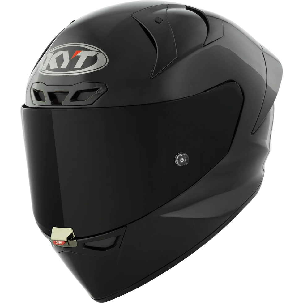 KYT KX-1 Race Solid Helmet - Plain Black