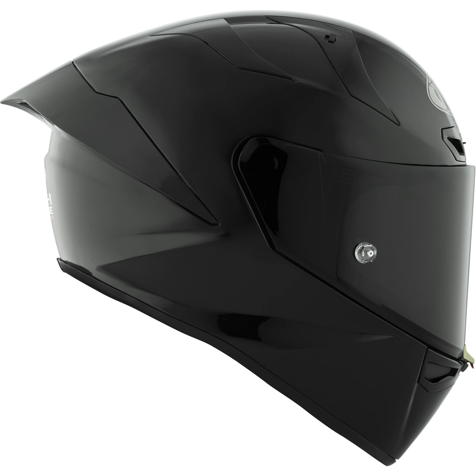 KYT KX-1 Race Solid Helmet - Plain Gloss Black
