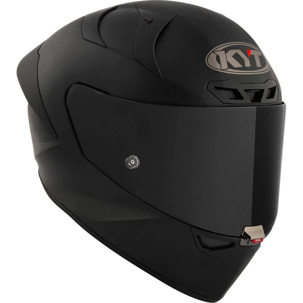 KYT KX-1 Race Solid Helmet - Plain Black