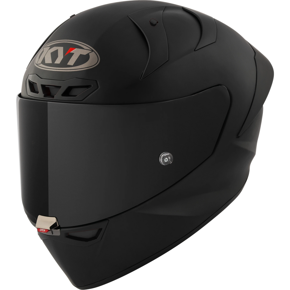 KYT KX-1 Race Solid Helmet - Plain Black