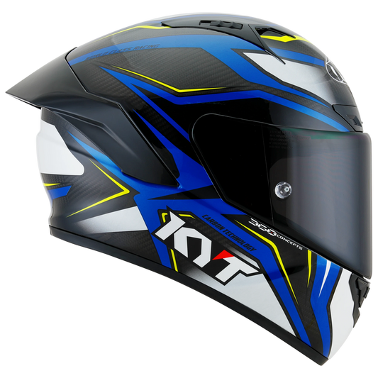 KYT NZ-Race Carbon Carbon Stride Helmet - Blue/White