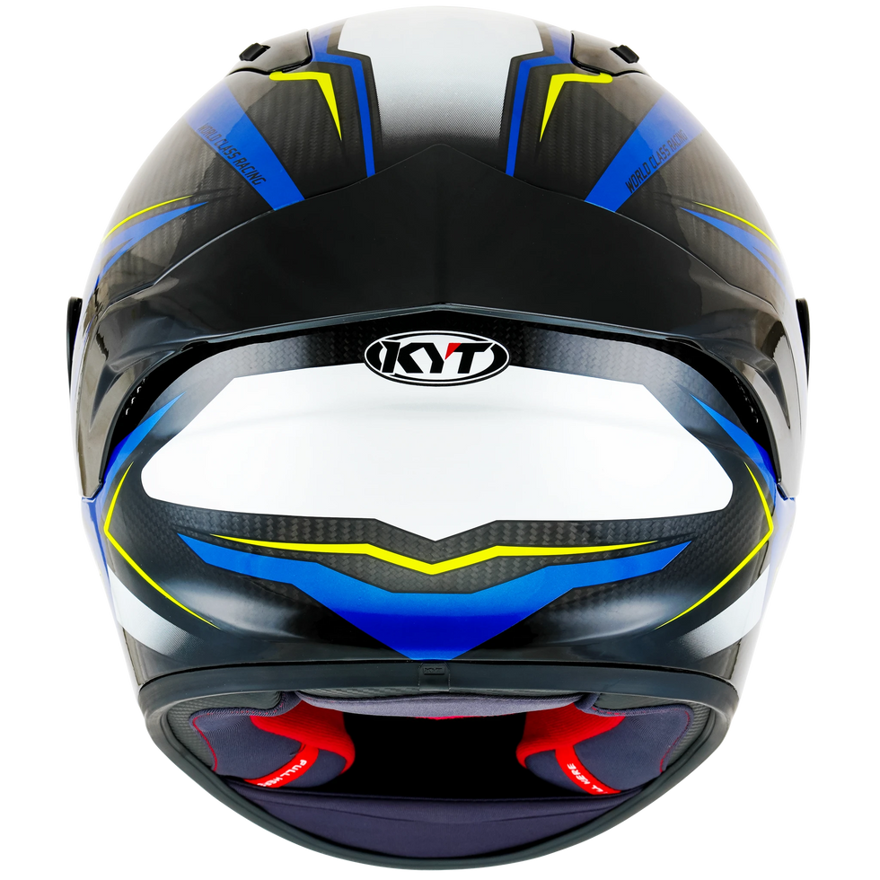 KYT NZ-Race Carbon Carbon Stride Helmet - Blue/White