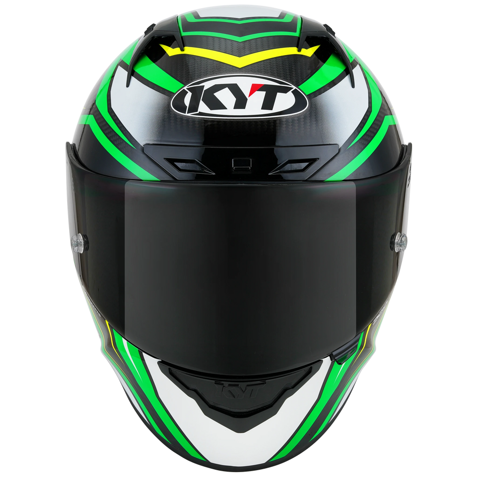 KYT NZ-Race Carbon Carbon Stride Helmet - Green Fluo