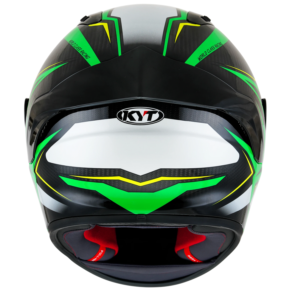KYT NZ-Race Carbon Carbon Stride Helmet - Green Fluo