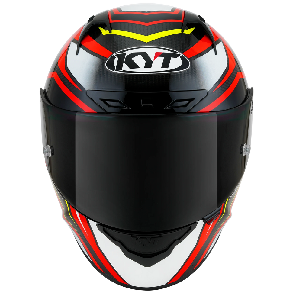 KYT NZ-Race Carbon Carbon Stride Helmet - Red/White