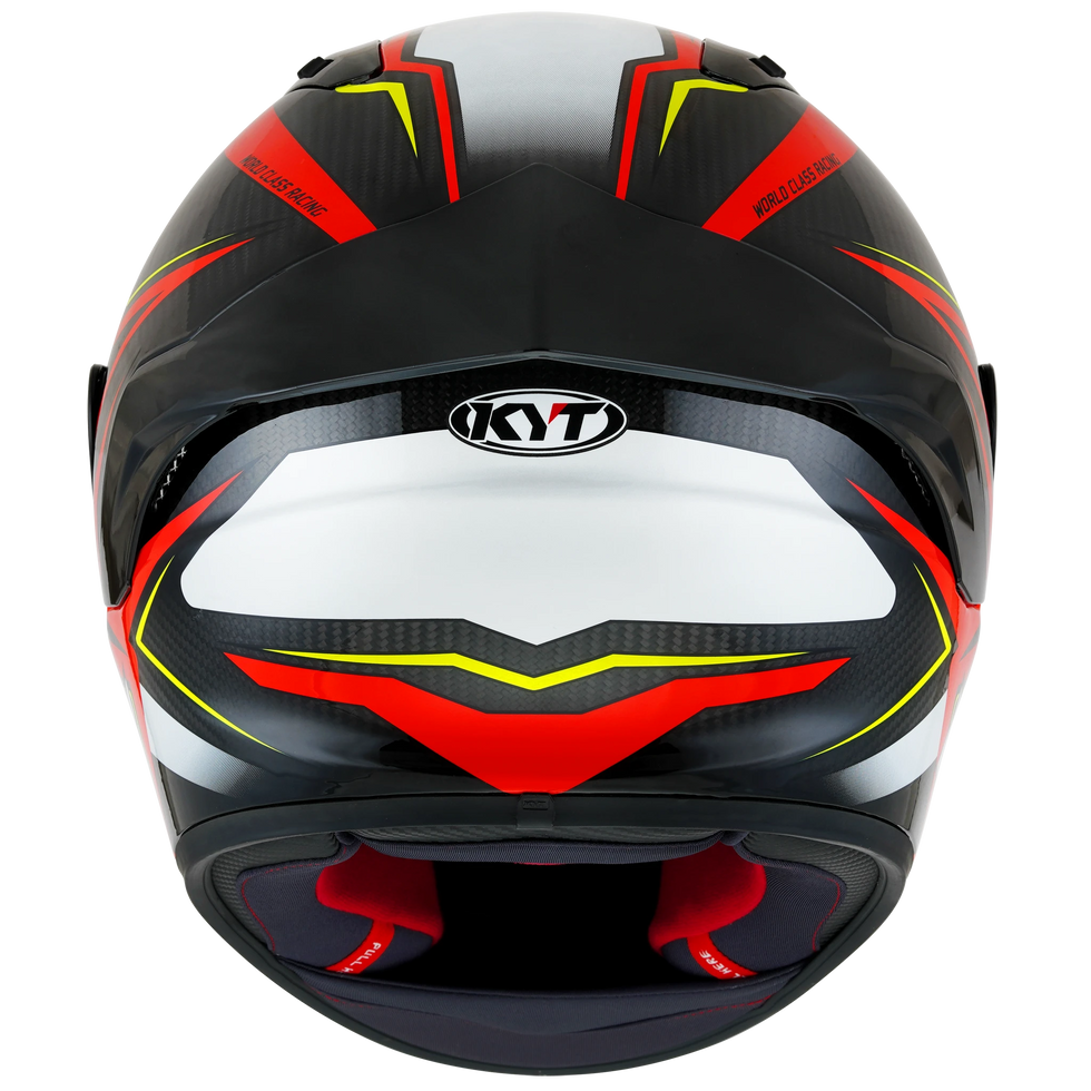 KYT NZ-Race Carbon Carbon Stride Helmet - Red/White