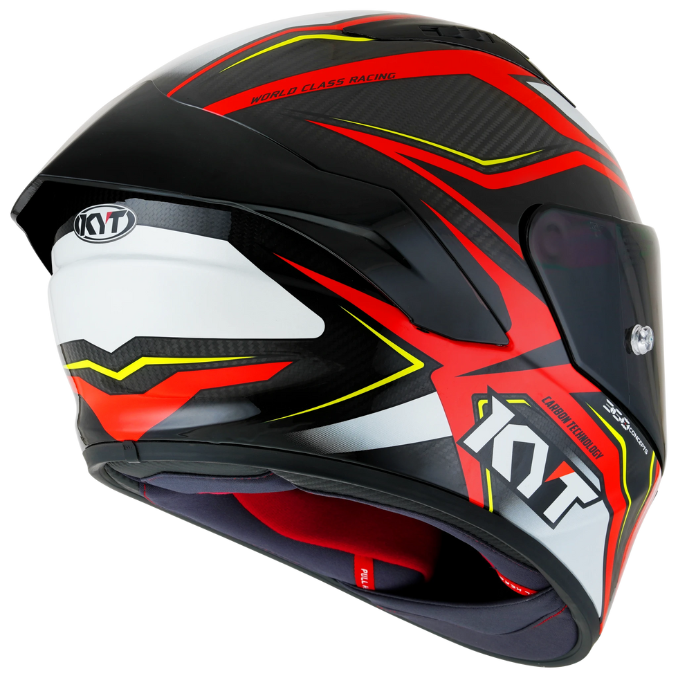 KYT NZ-Race Carbon Carbon Stride Helmet - Red/White