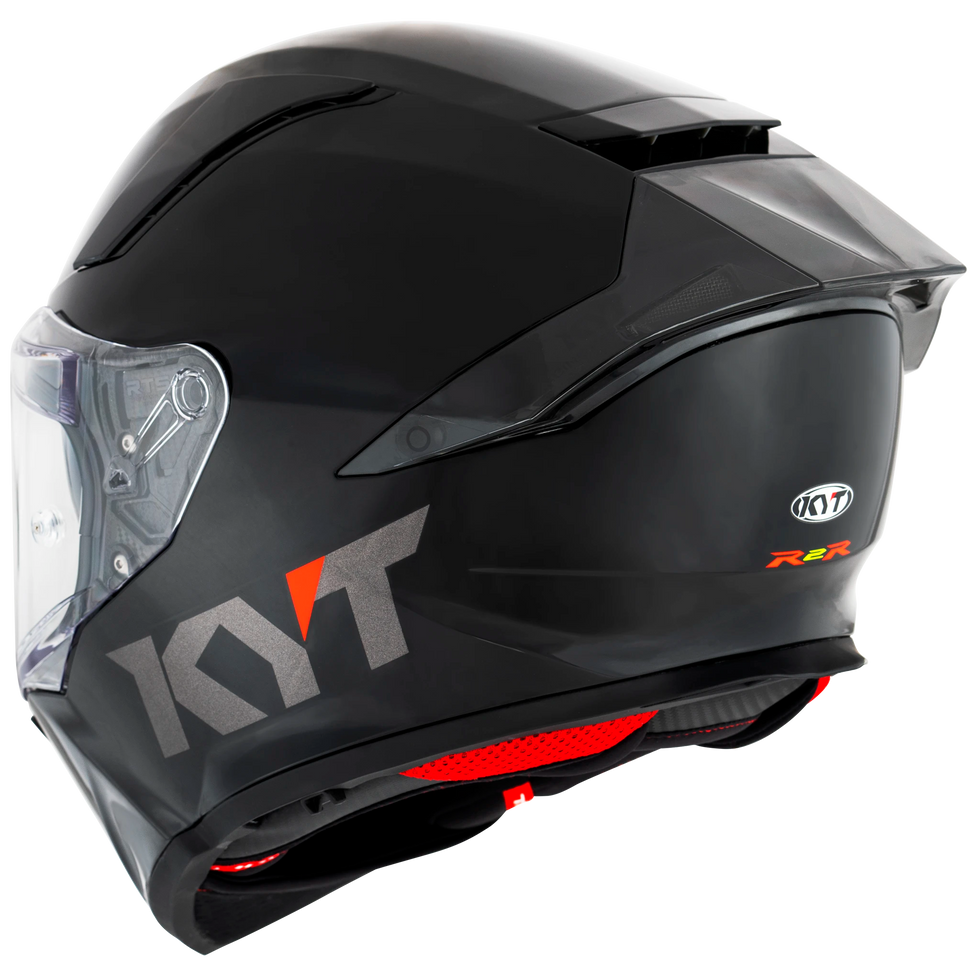 KYT R2R Solid Helmet - Plain Black