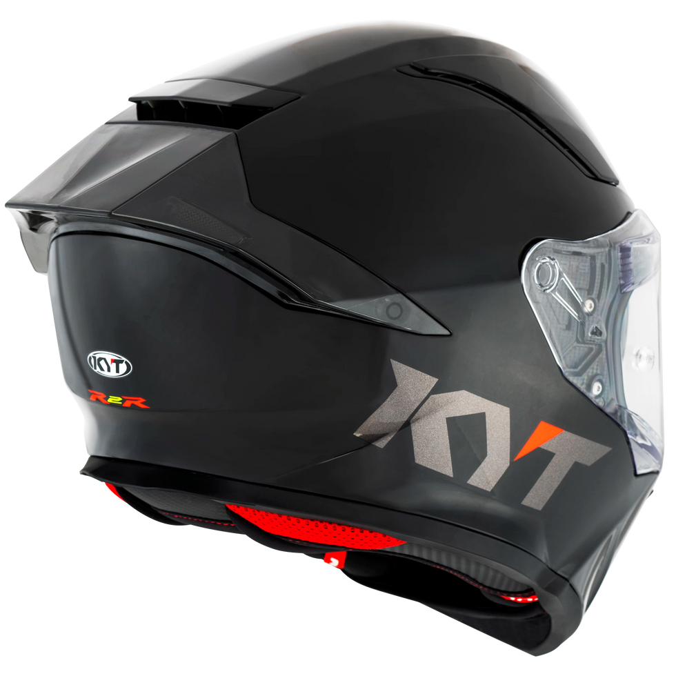 KYT R2R Solid Helmet - Plain Black