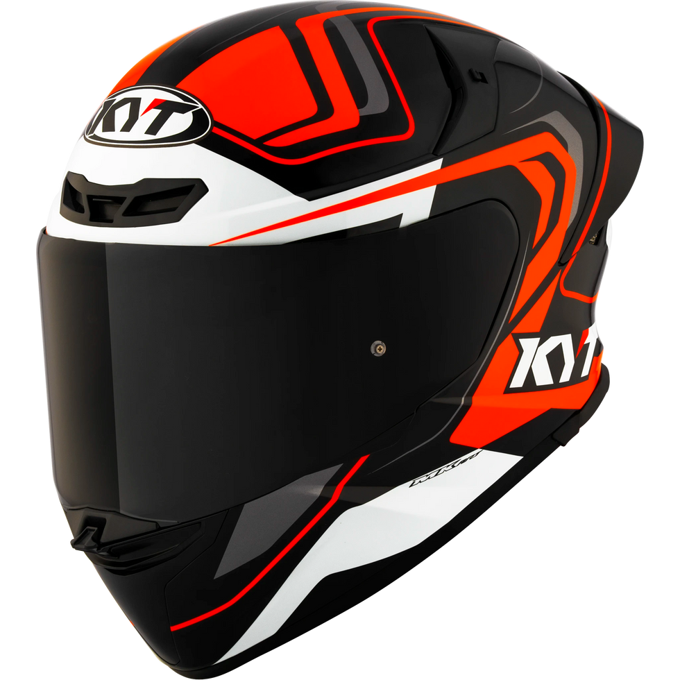 KYT TT Revo Overtech Helmet - Black/Orange