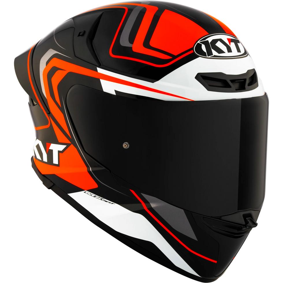 KYT TT Revo Overtech Helmet - Black/Orange