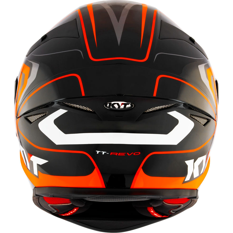 KYT TT Revo Overtech Helmet - Black/Orange