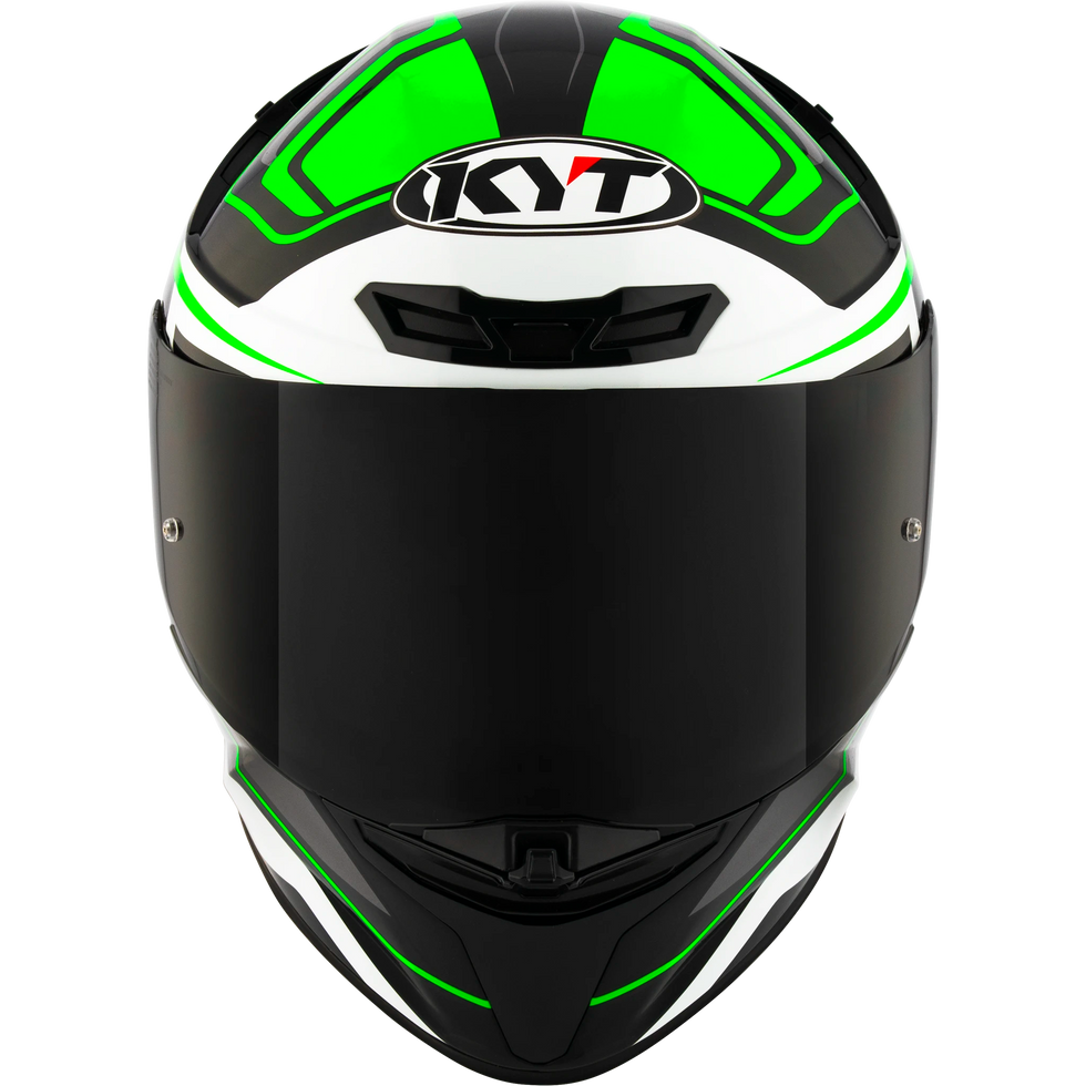 KYT TT Revo Overtech Helmet - Black/Green