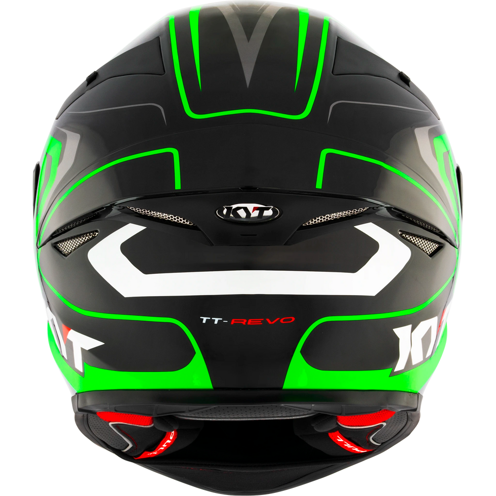 KYT TT Revo Overtech Helmet - Black/Green