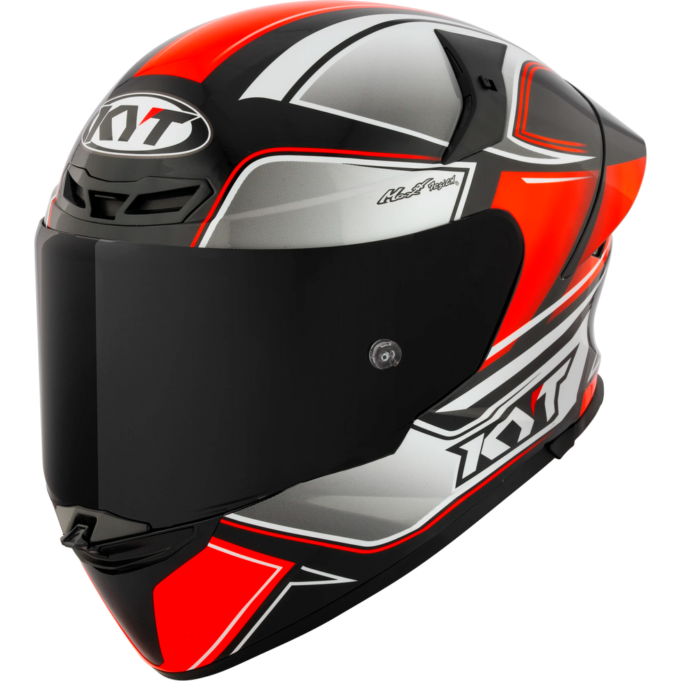 KYT TT Revo Tourist Helmet - Red Flourescent