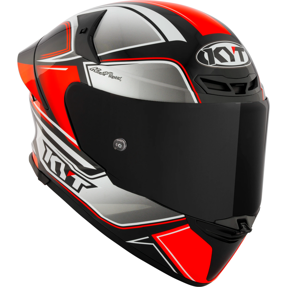 KYT TT Revo Tourist Helmet - Red Flourescent