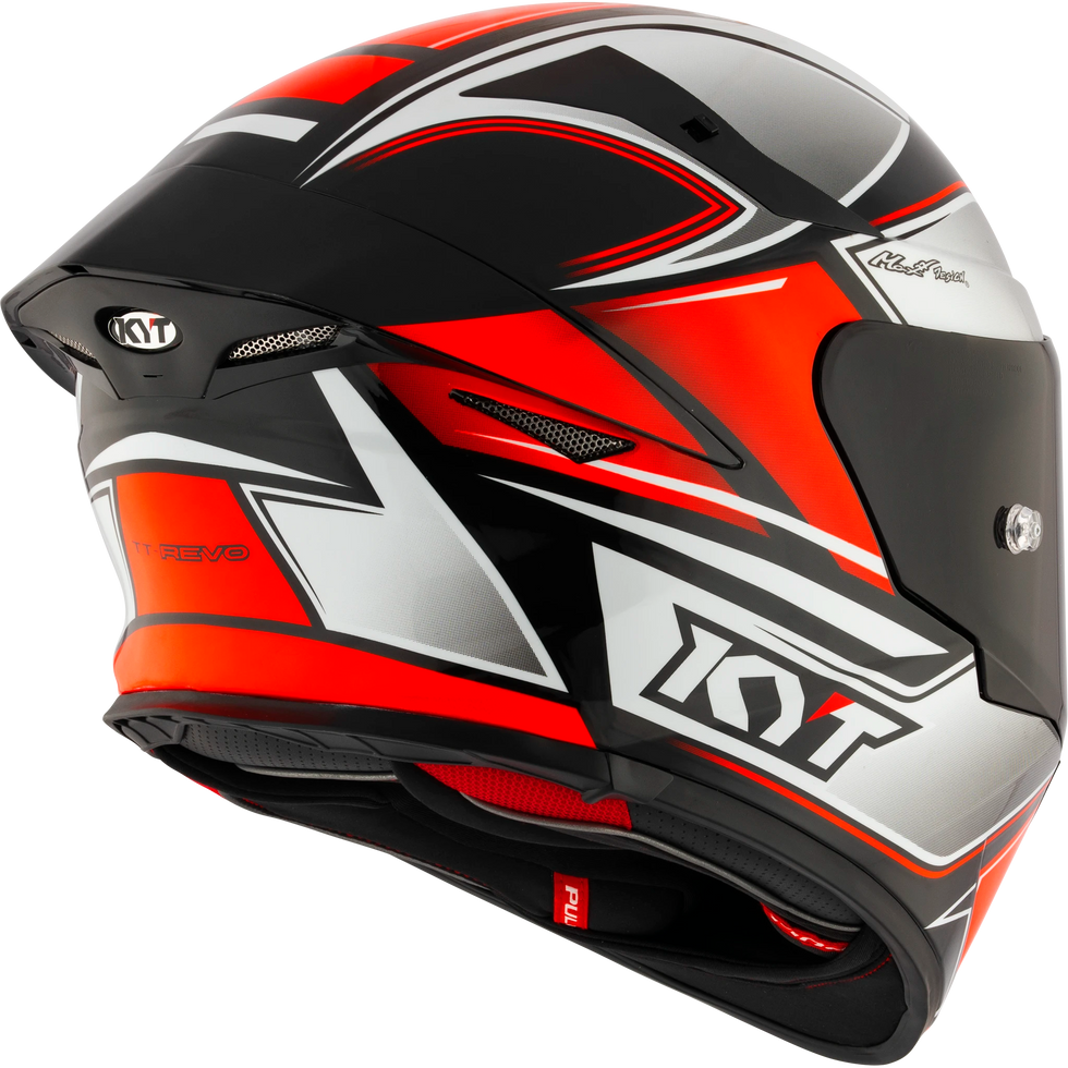 KYT TT Revo Tourist Helmet - Red Flourescent