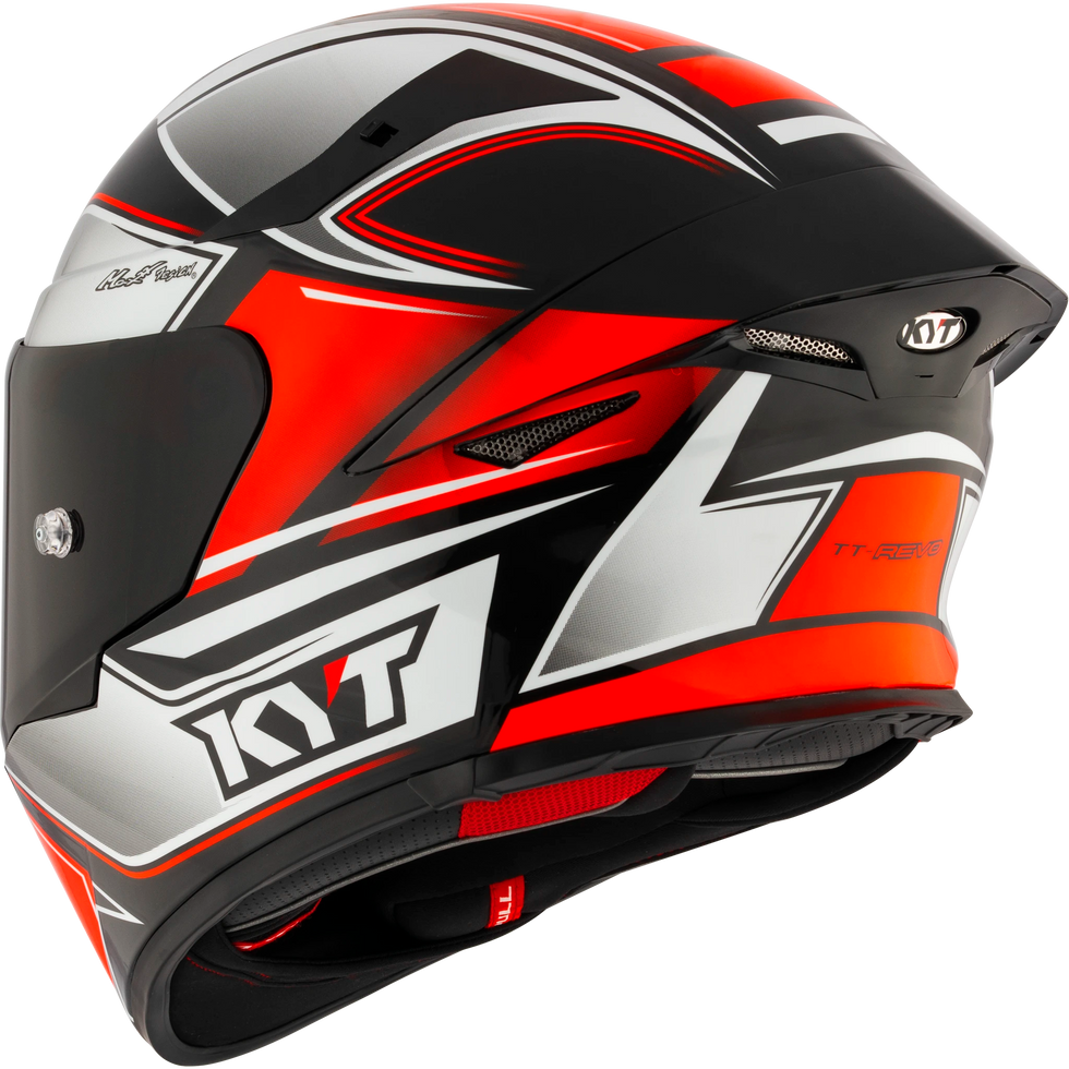 KYT TT Revo Tourist Helmet - Red Flourescent