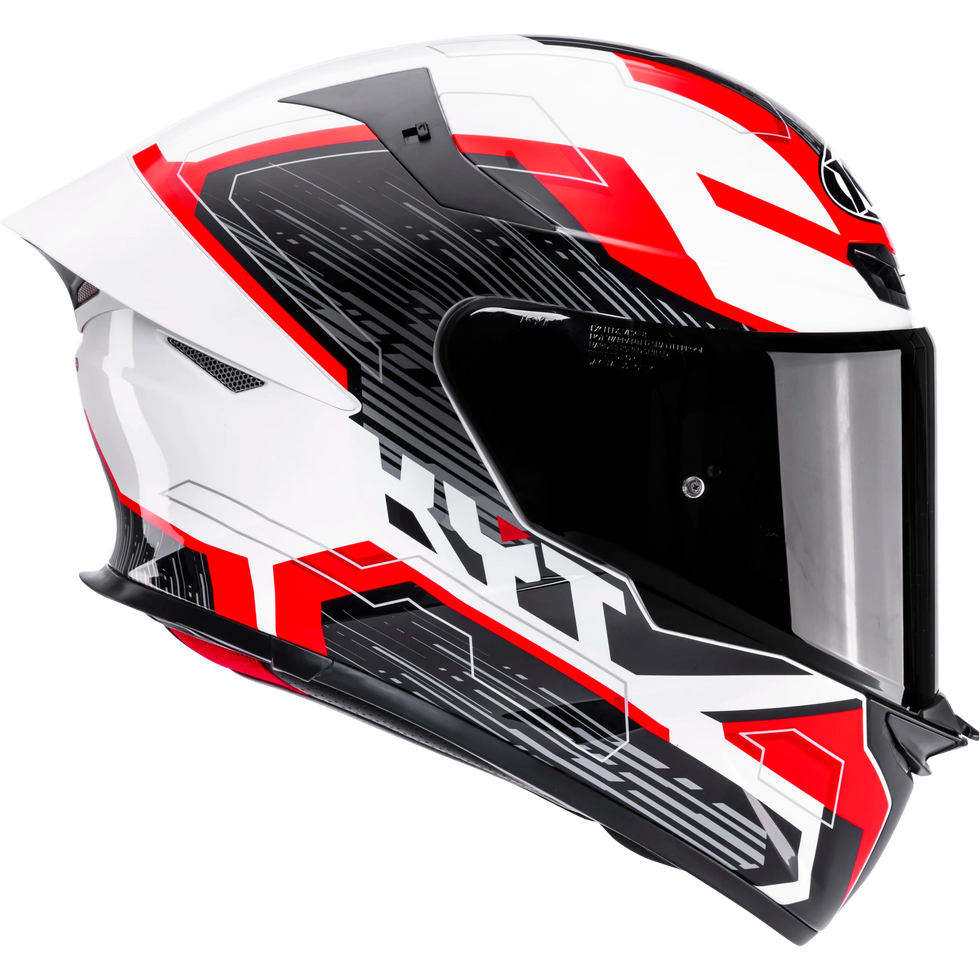 KYT TT Revo Speeding Helmet - White/Red