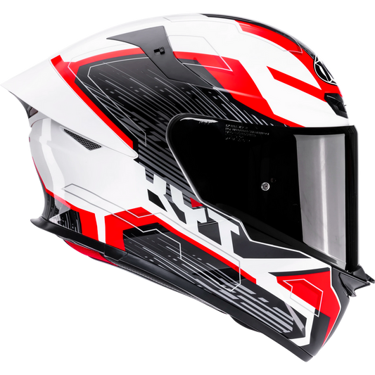KYT TT Revo Speeding Helmet - White/Red