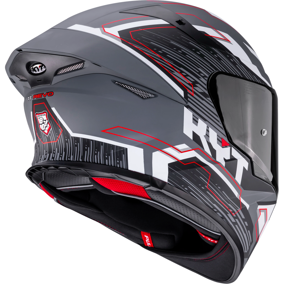 KYT TT Revo Speeding Helmet - Matte GRL Grey