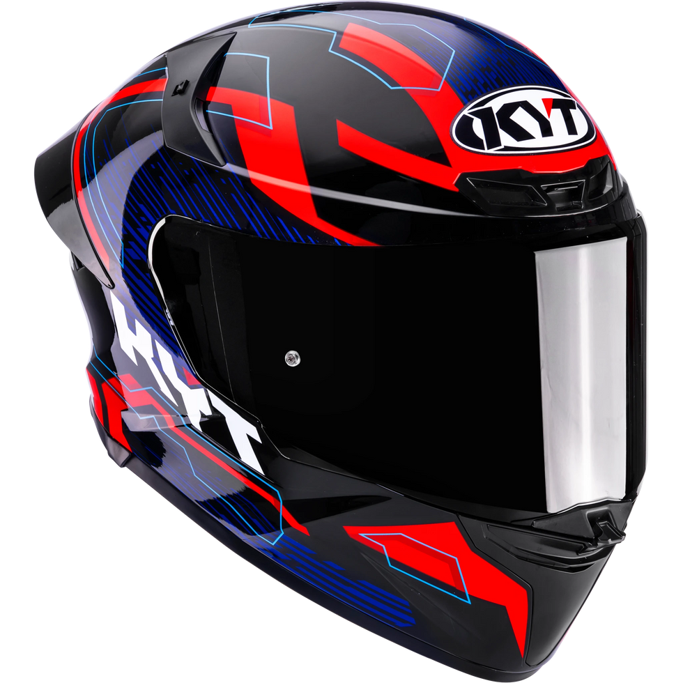 KYT TT Revo Speeding Helmet - Black/Red/Blue