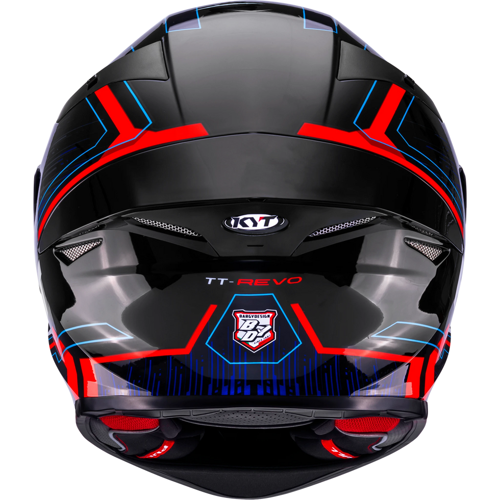 KYT TT Revo Speeding Helmet - Black/Red/Blue