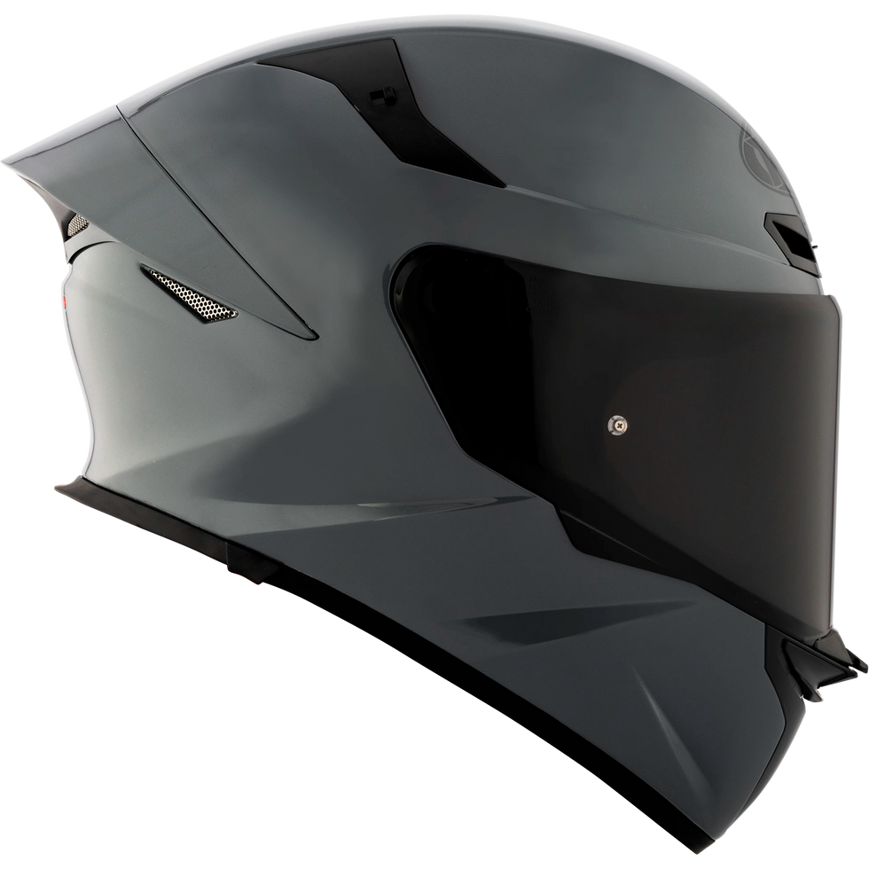 KYT TT Revo Solid Helmet - Gloss GRL Grey