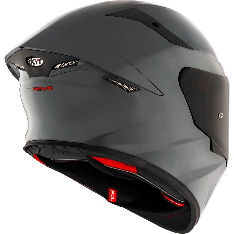 KYT TT Revo Solid Helmet - Plain GRL Grey