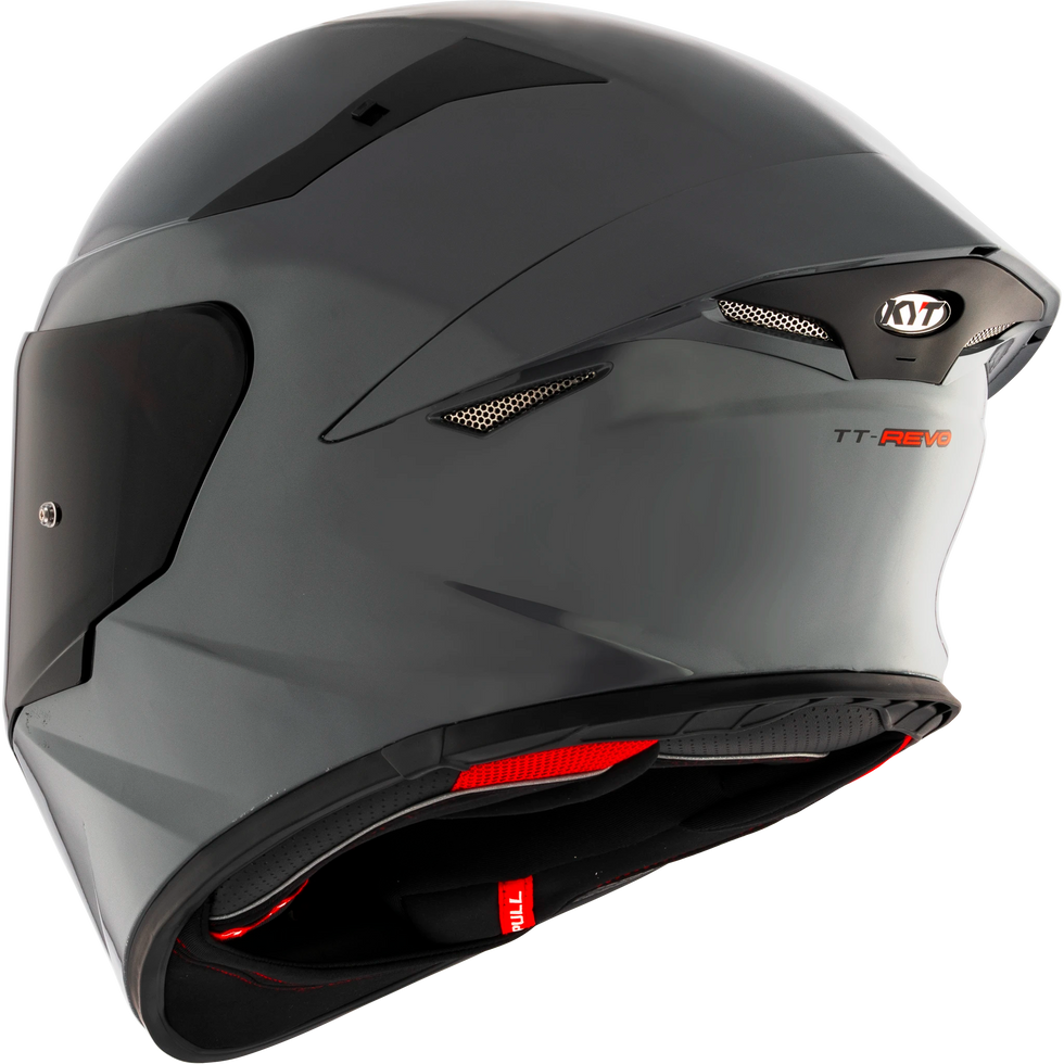 KYT TT Revo Solid Helmet - Plain GRL Grey