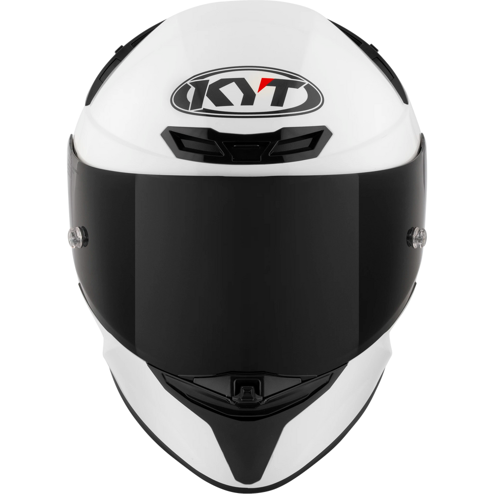 KYT TT Revo Solid Helmet - Plain White