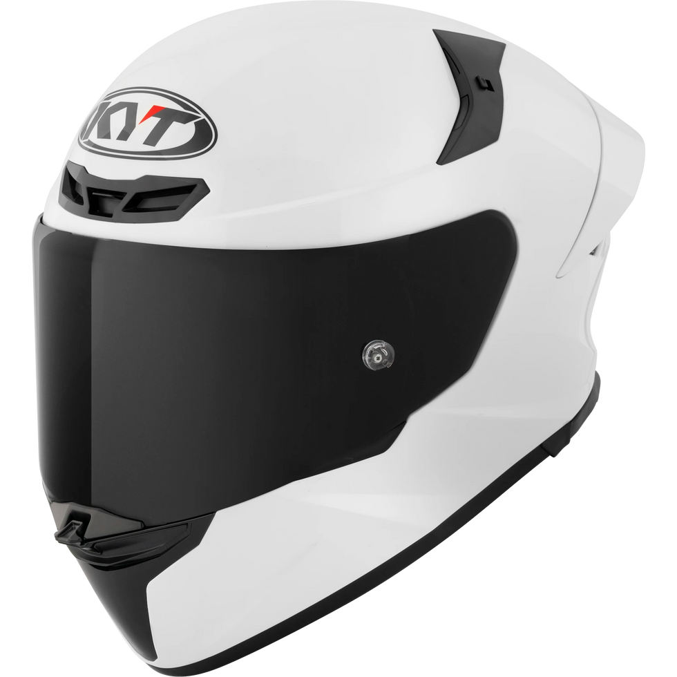 KYT TT Revo Solid Helmet - Plain White