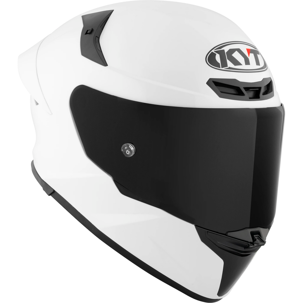 KYT TT Revo Solid Helmet - Plain White