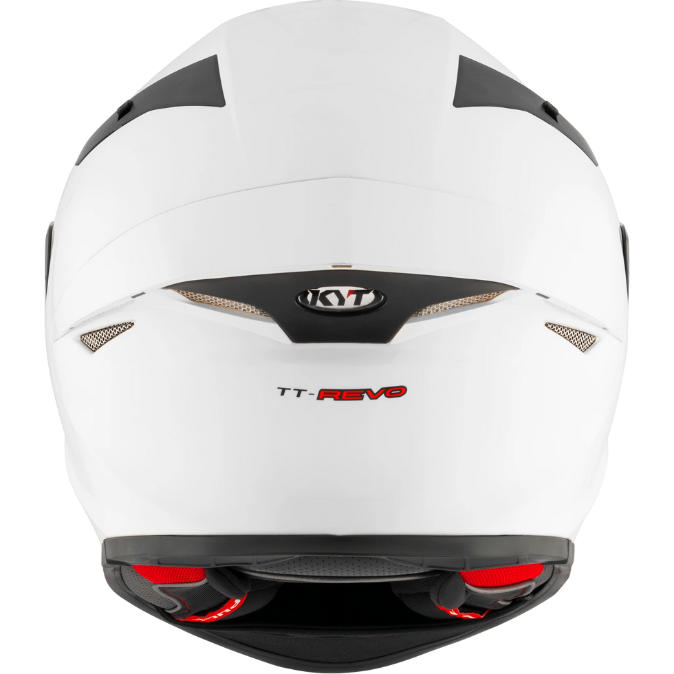 KYT TT Revo Solid Helmet - Plain White